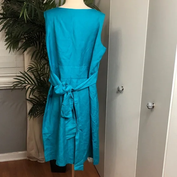 Jessica London Teal V-Neck Sheath Dress size 18 - Picture 3 of 13